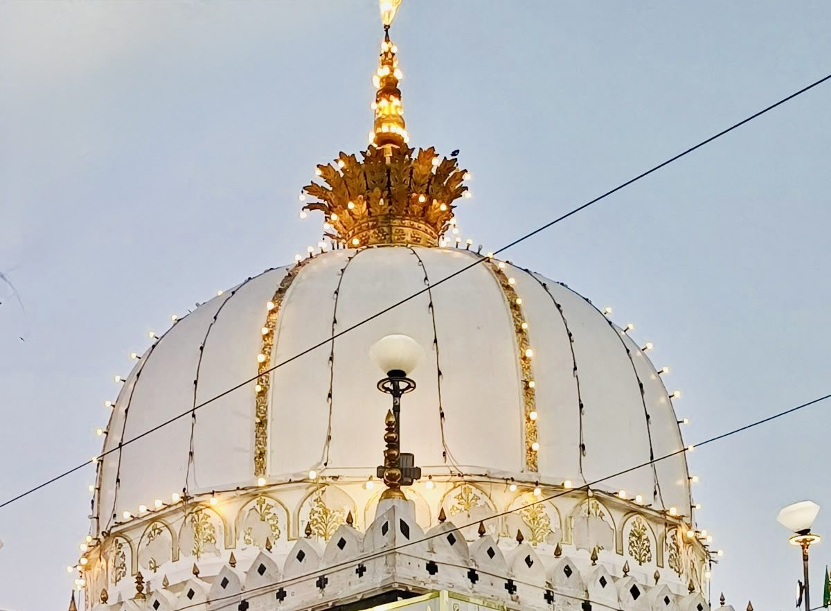 The white dome and golden finial